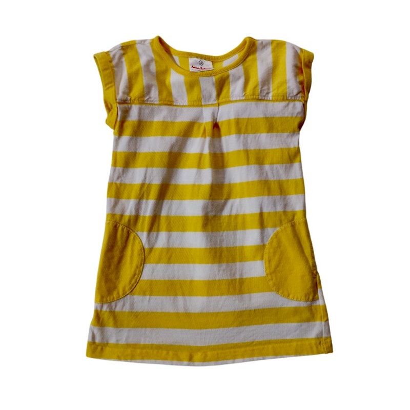 Hanna Andersson Yellow Stripe Pocket Dress - 4T