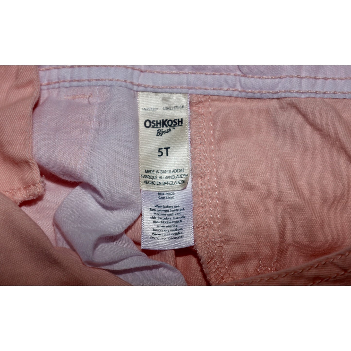 OshKosh B'gosh Pink Heart Shorteralls - Sz 5T