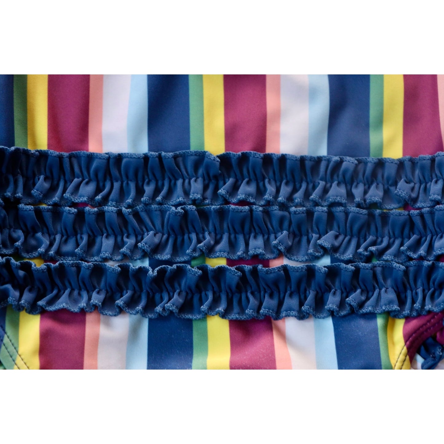 Ruffle Butts Striped One-Piece Swimsuit - Sz 12-18m