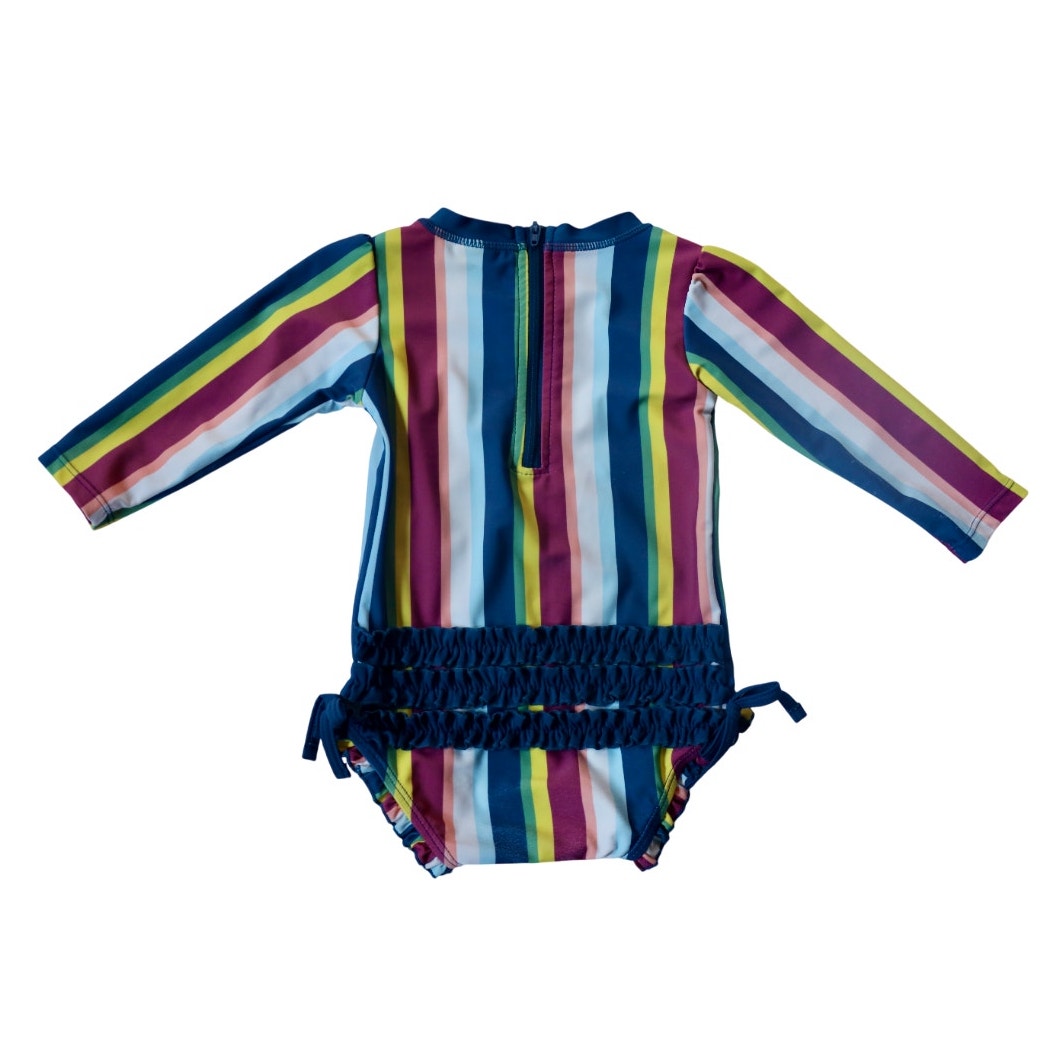 Ruffle Butts Striped One-Piece Swimsuit - Sz 12-18m