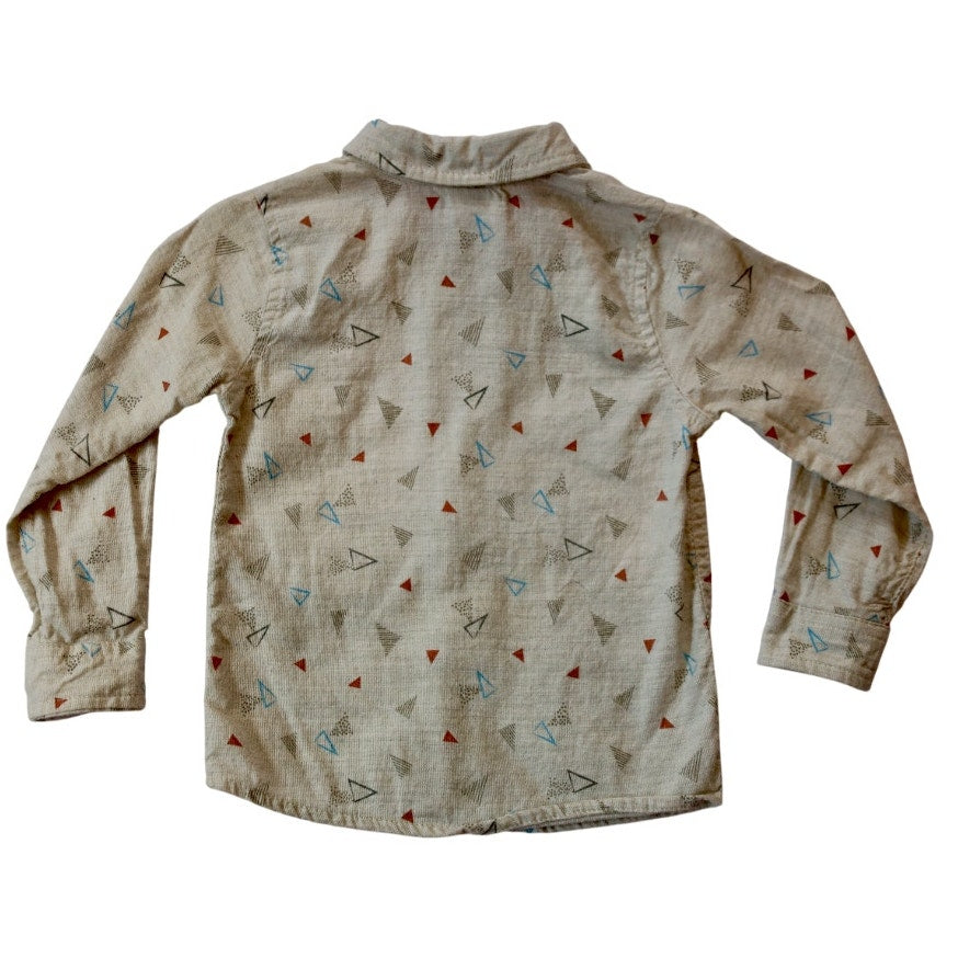 Little Lad Geometric Button Down - 24m