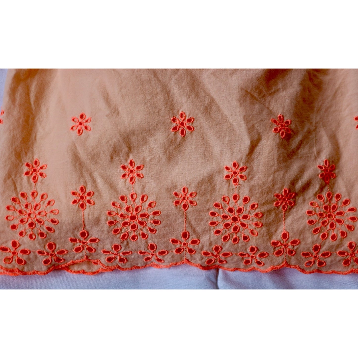 Tangerine Eyelet Cross-Straps Dress - Sz 4/5
