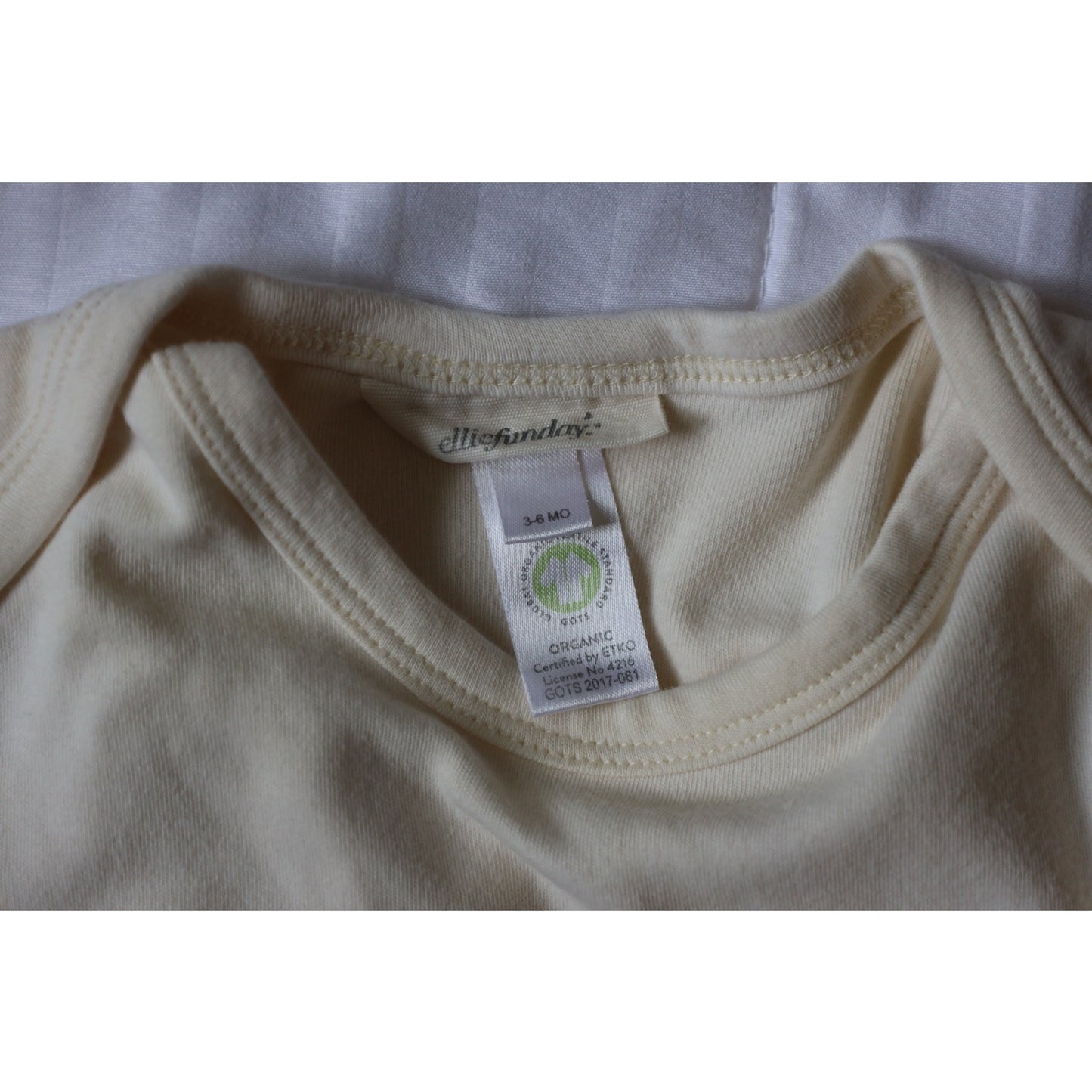 Organic Cotton Bunny Onesie - 3-6m