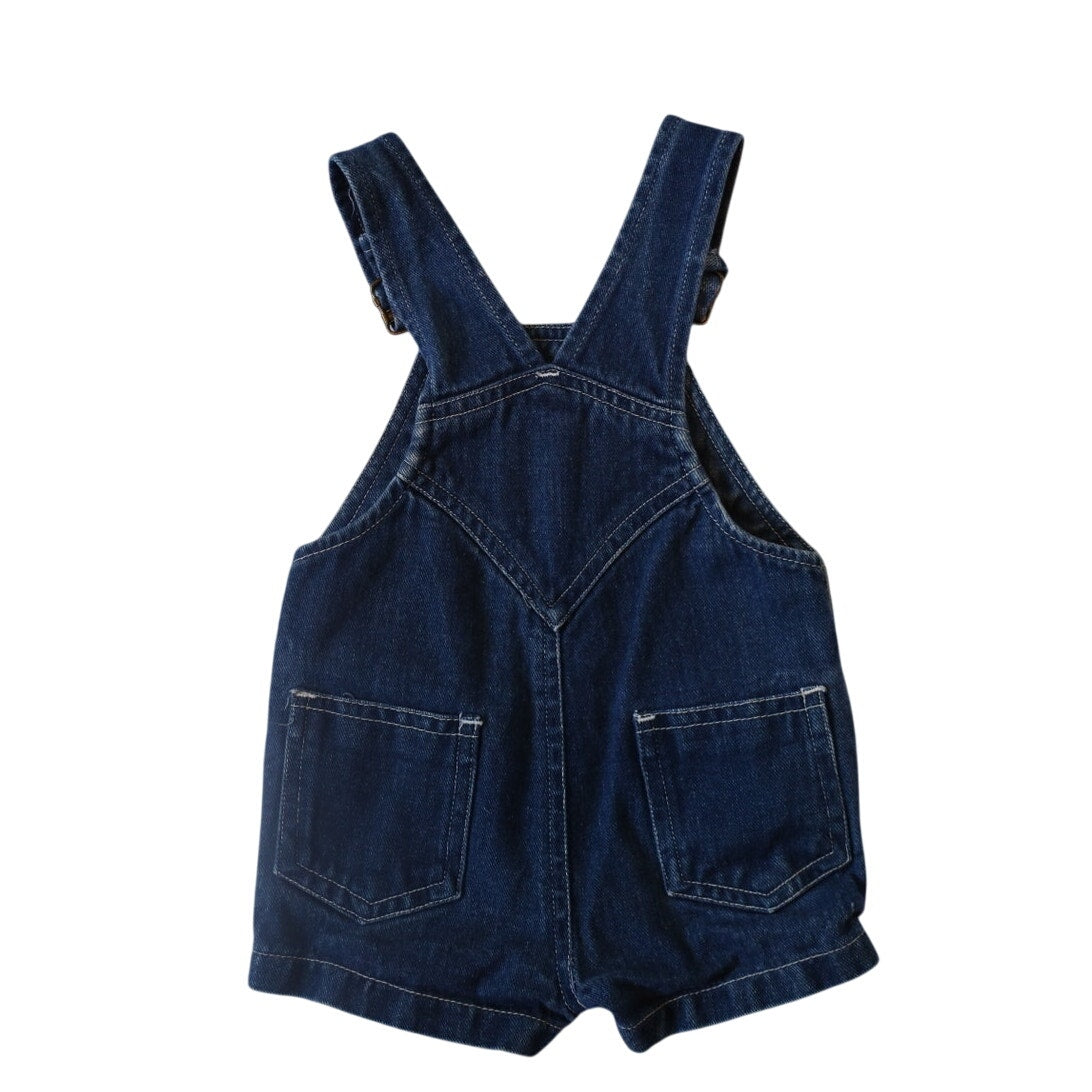 Vintage Happy Kids Denim Shorteralls - 12m