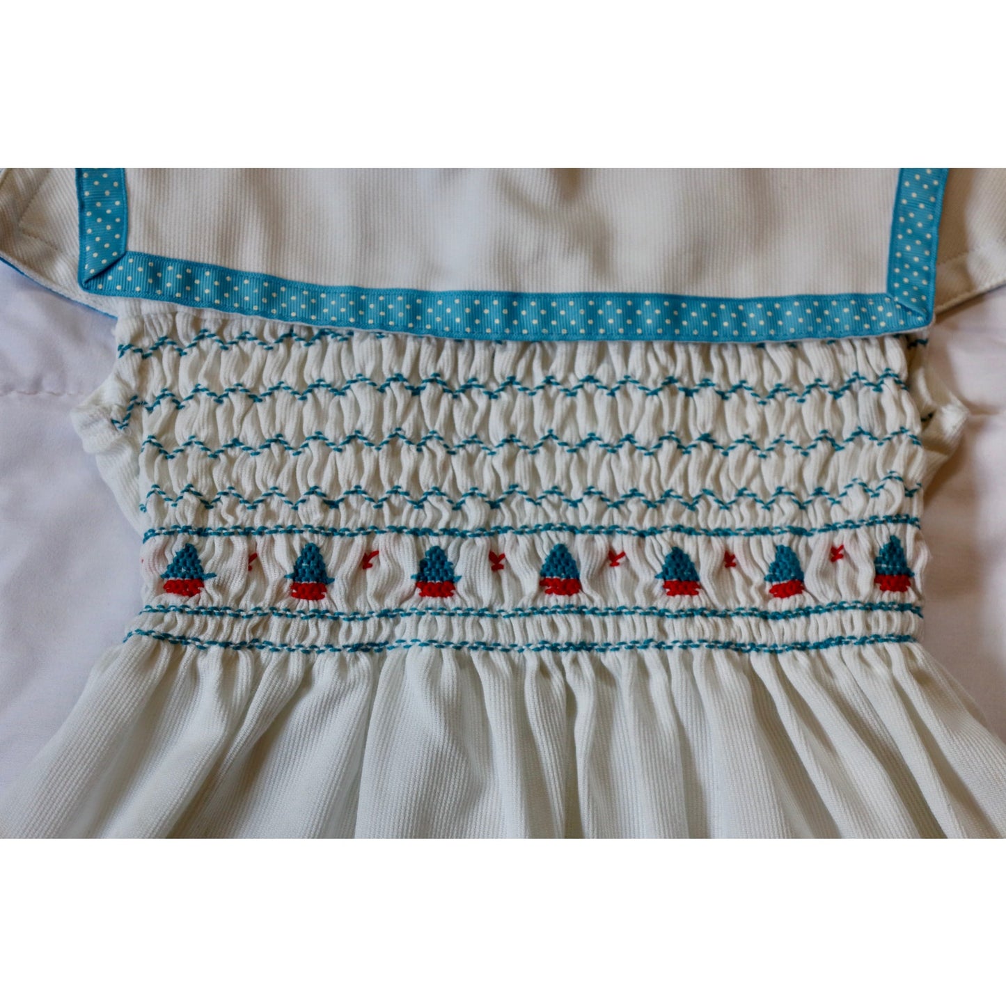 Vintage Polly Flinders Hand Smocked - Sz 6