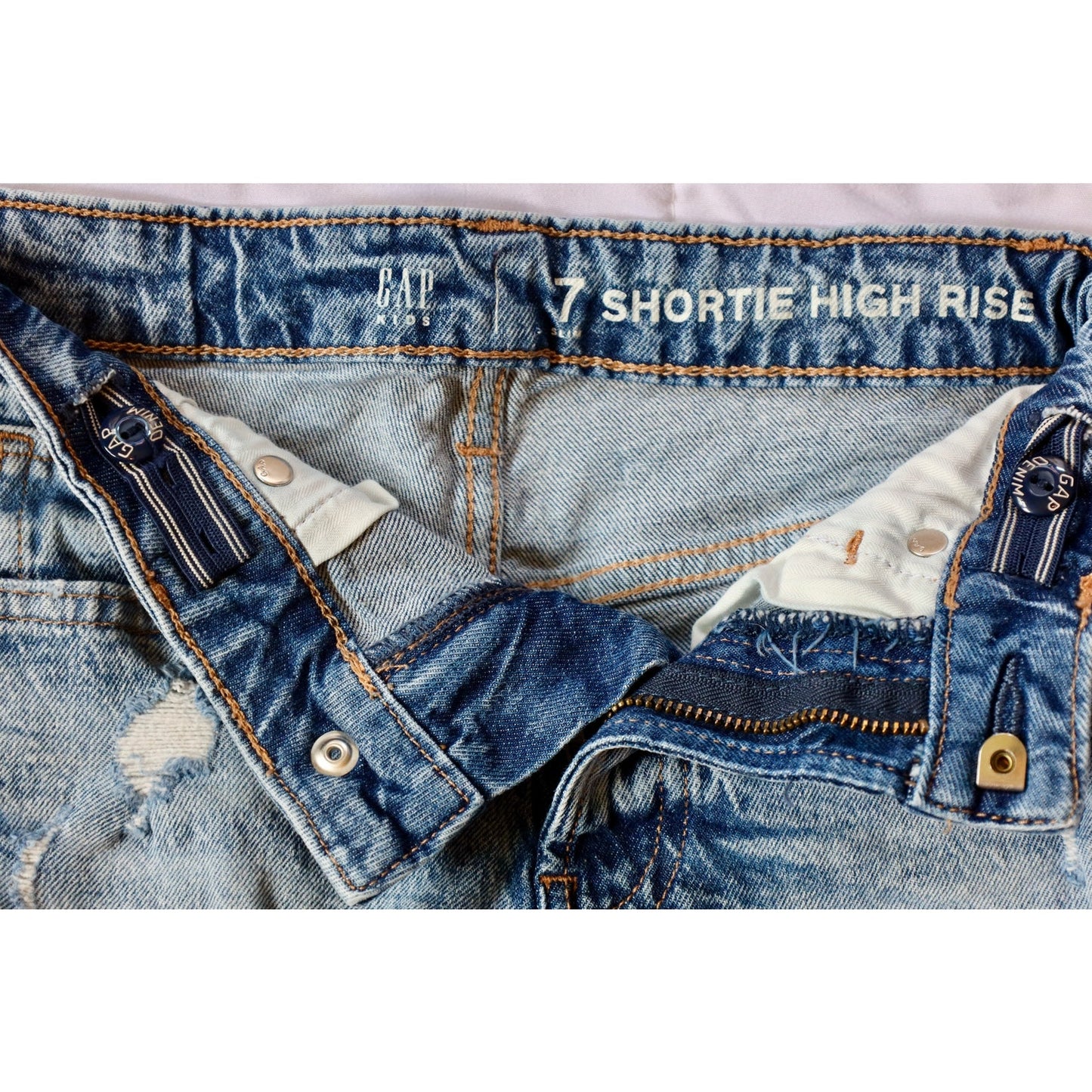 Gap Kids Shortie High Rise Denim Shorts - Sz 7