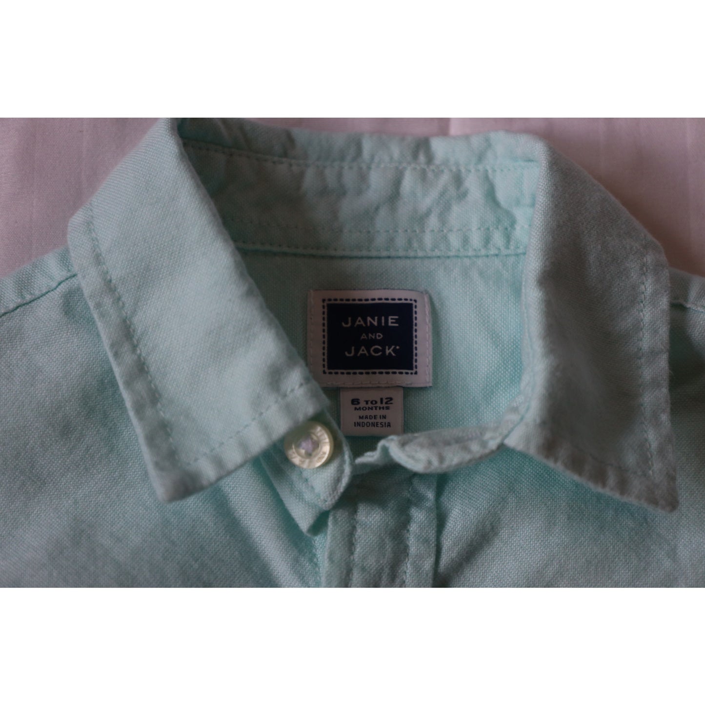 Light Blue Button Down - 6-12m