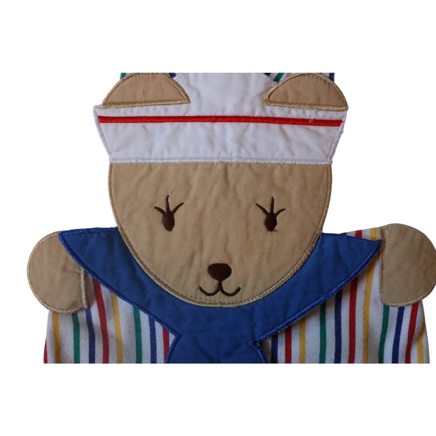 Vintage Teddy Bear Striped Romper - 18m