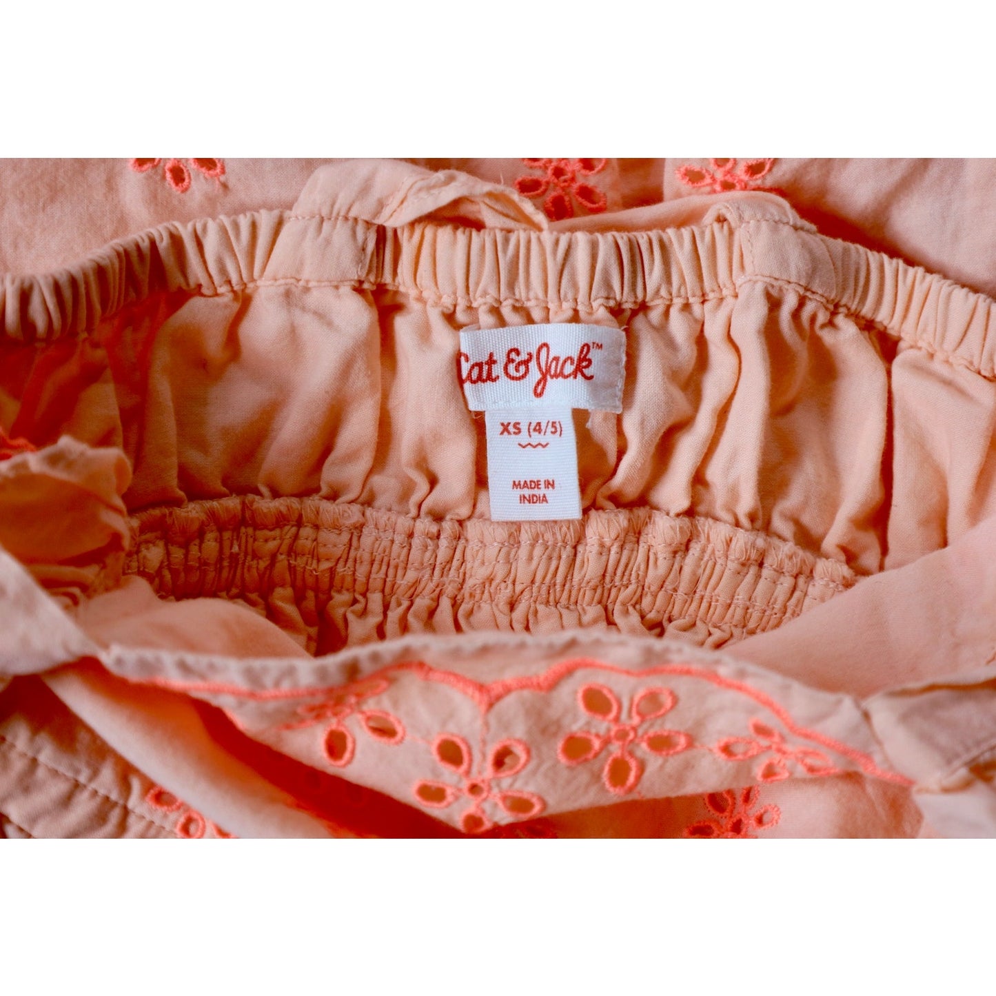 Tangerine Eyelet Cross-Straps Dress - Sz 4/5