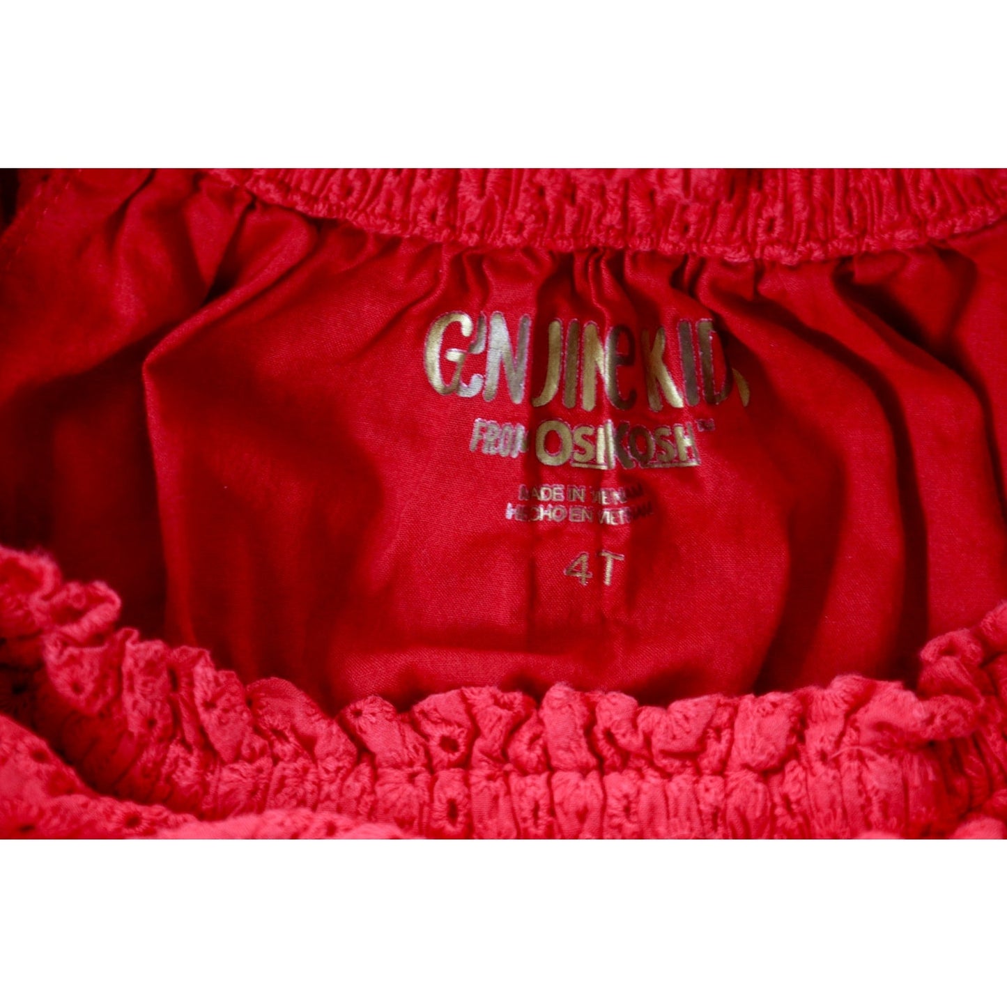 Genuine Kids Red Eyelet Dress - 4T