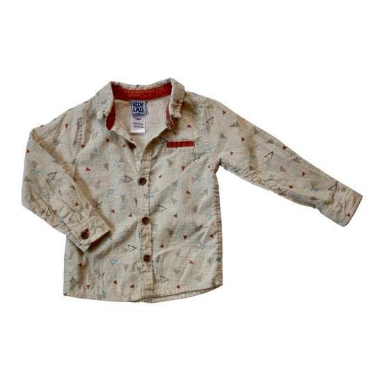 Little Lad Geometric Button Down - 24m