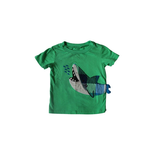 Shark Patch Green T-Shirt - 3-6m