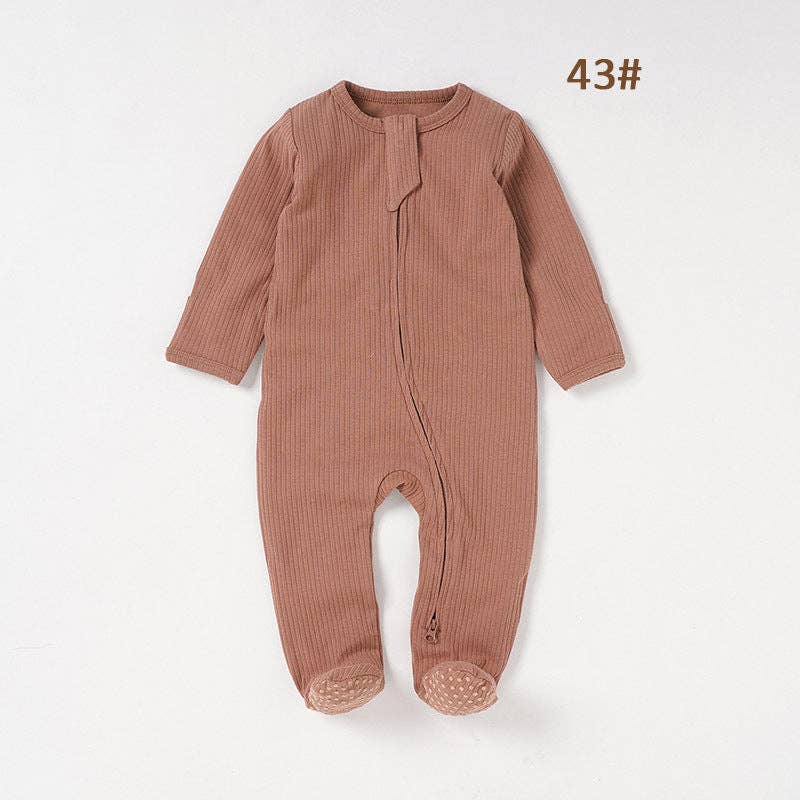 Organic Cotton Baby Footed Romper Knitted Onesie