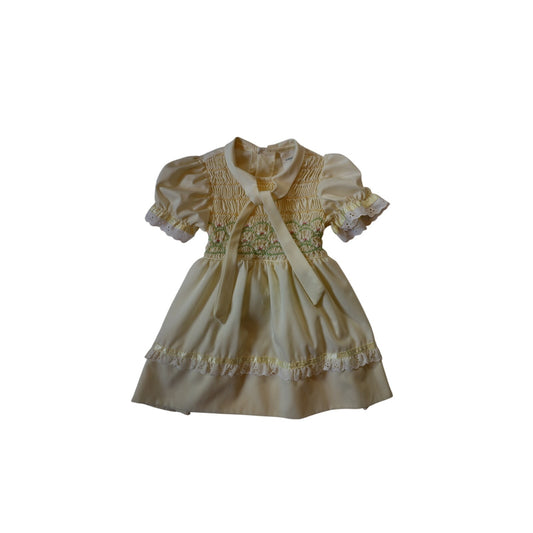 Vintage Polly Flinders Hand Smocked Dress - 2T