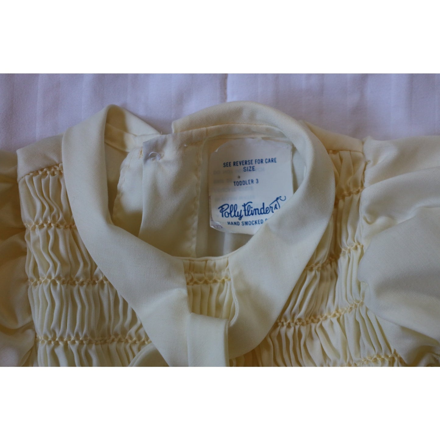 Vintage Polly Flinders Hand Smocked Dress - 2T