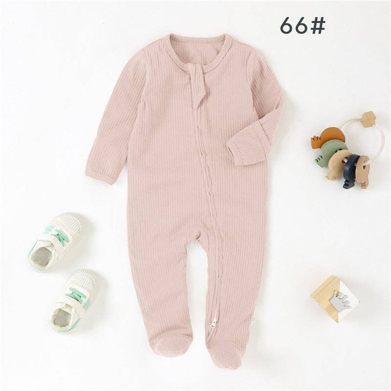 Organic Cotton Baby Footed Romper Knitted Onesie
