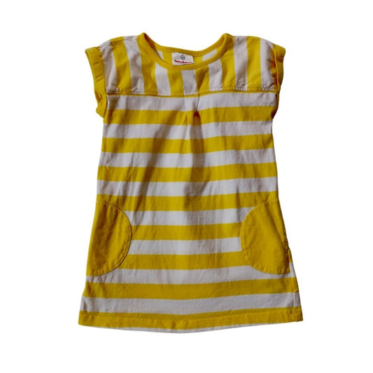 Hanna Andersson Yellow Stripe Pocket Dress - 4T