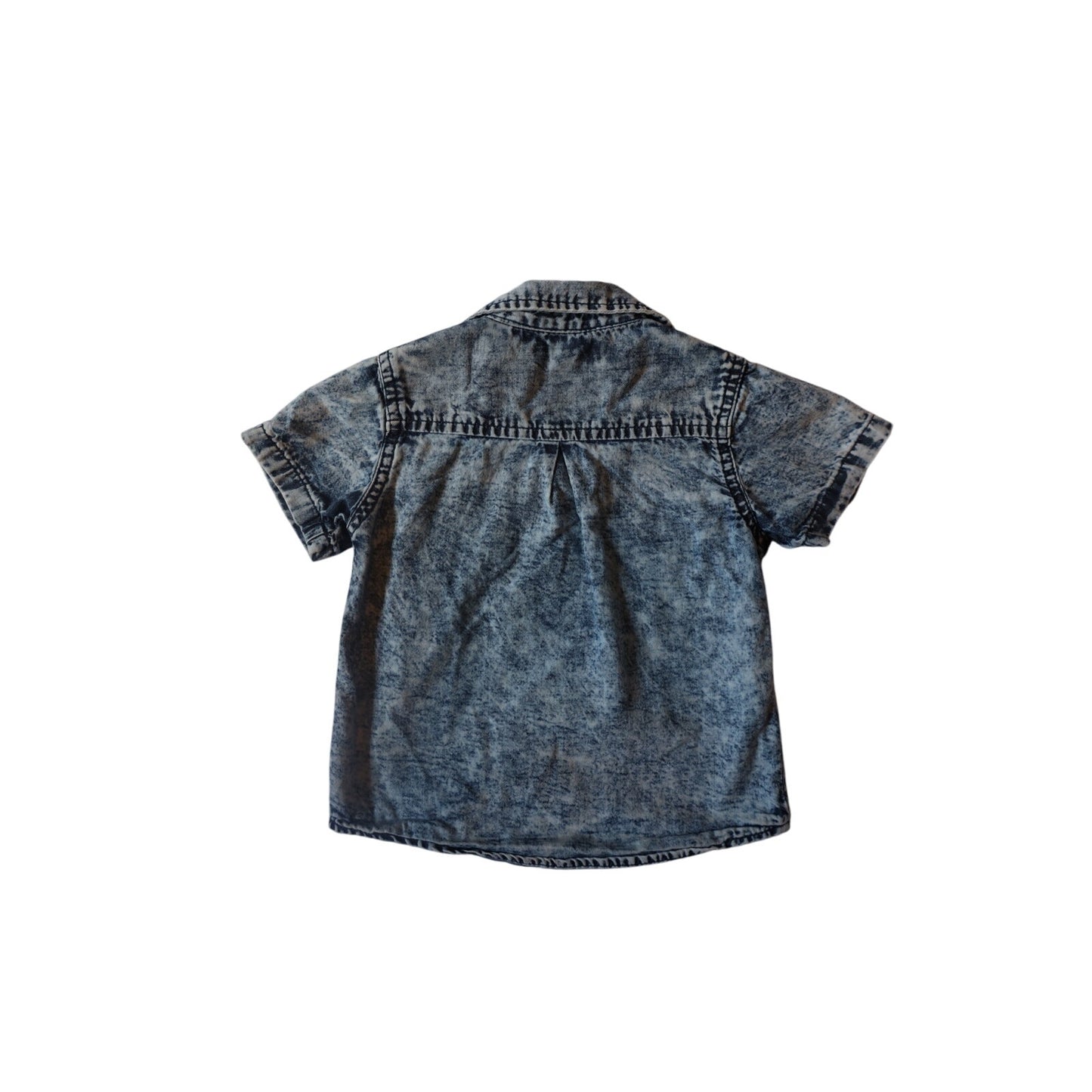 Acid Wash Denim Button Down - 24m