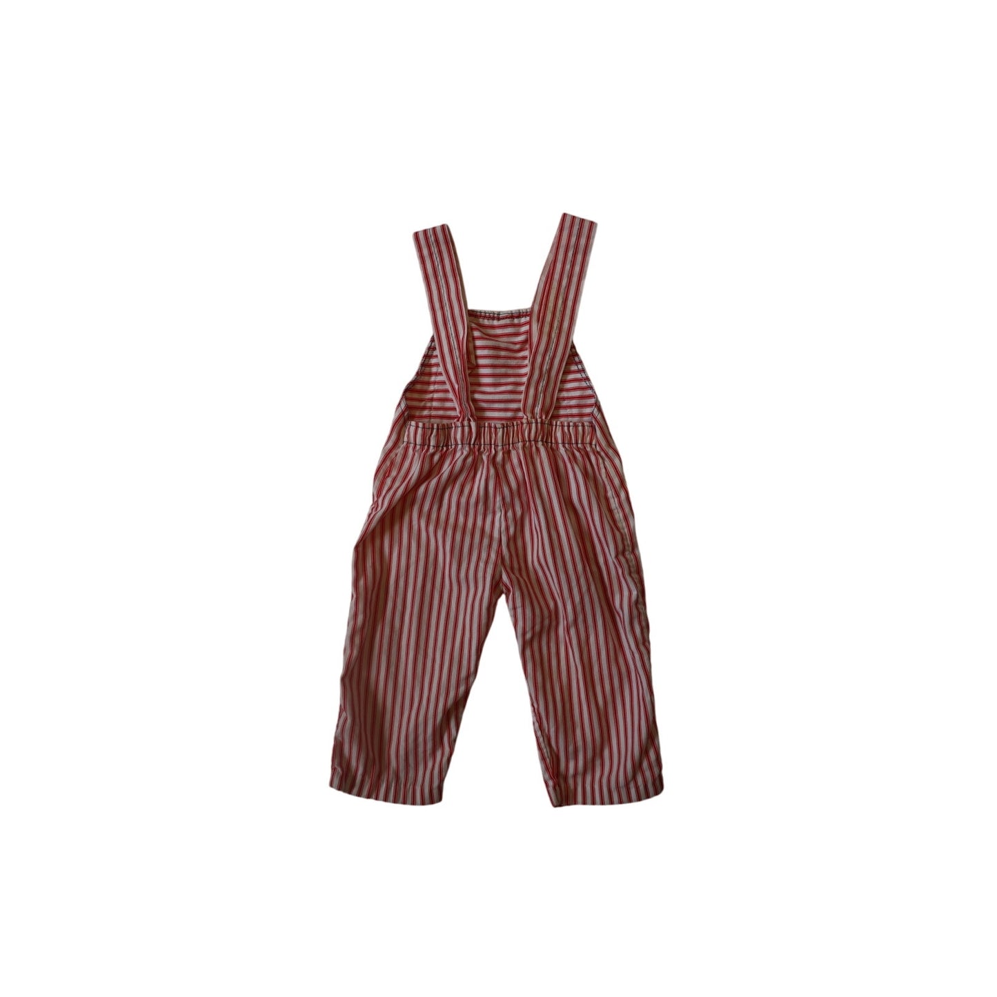 Vintage Candy Stripe "Engineer" Overalls - 18-24m