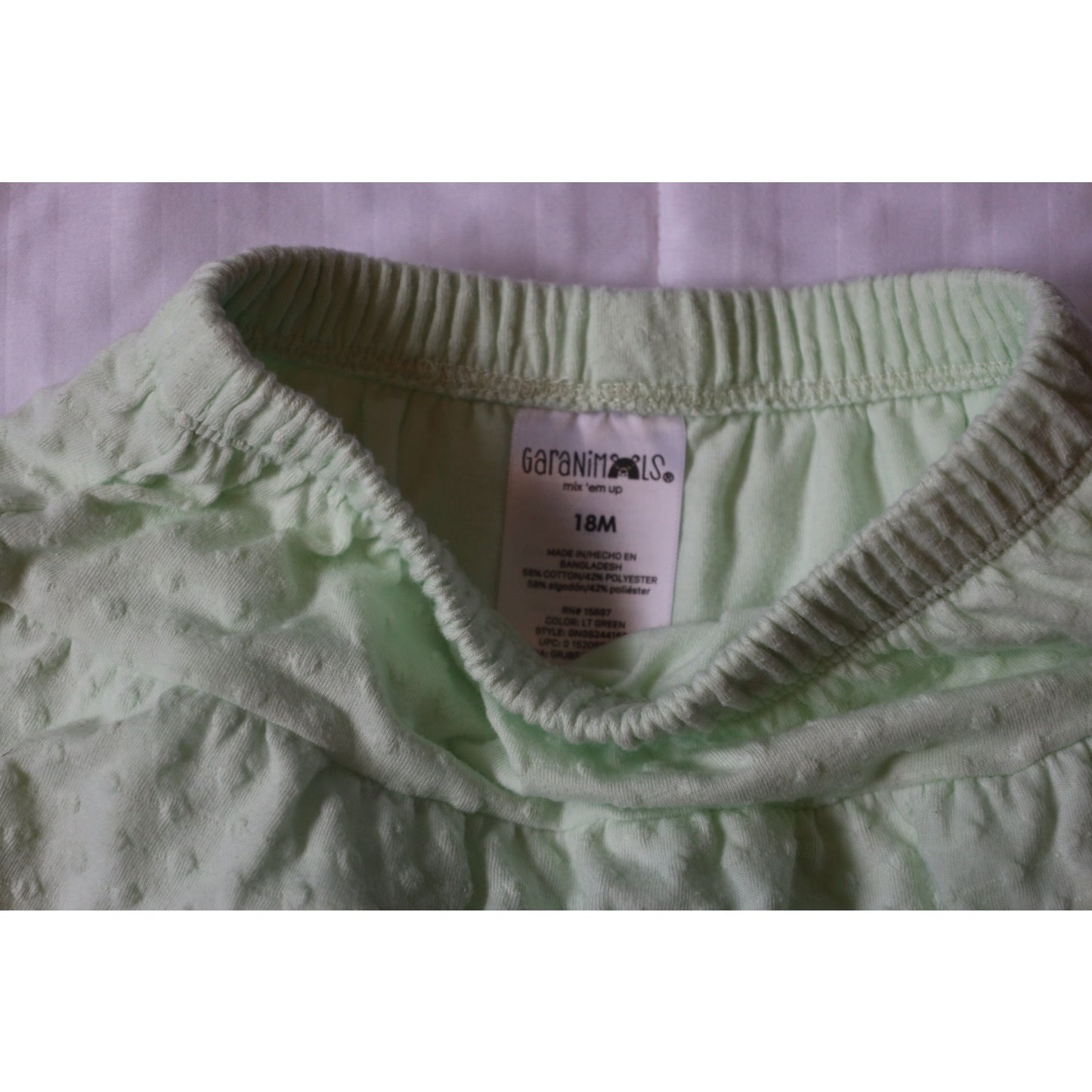 Mint Green Textured Skort - 18m