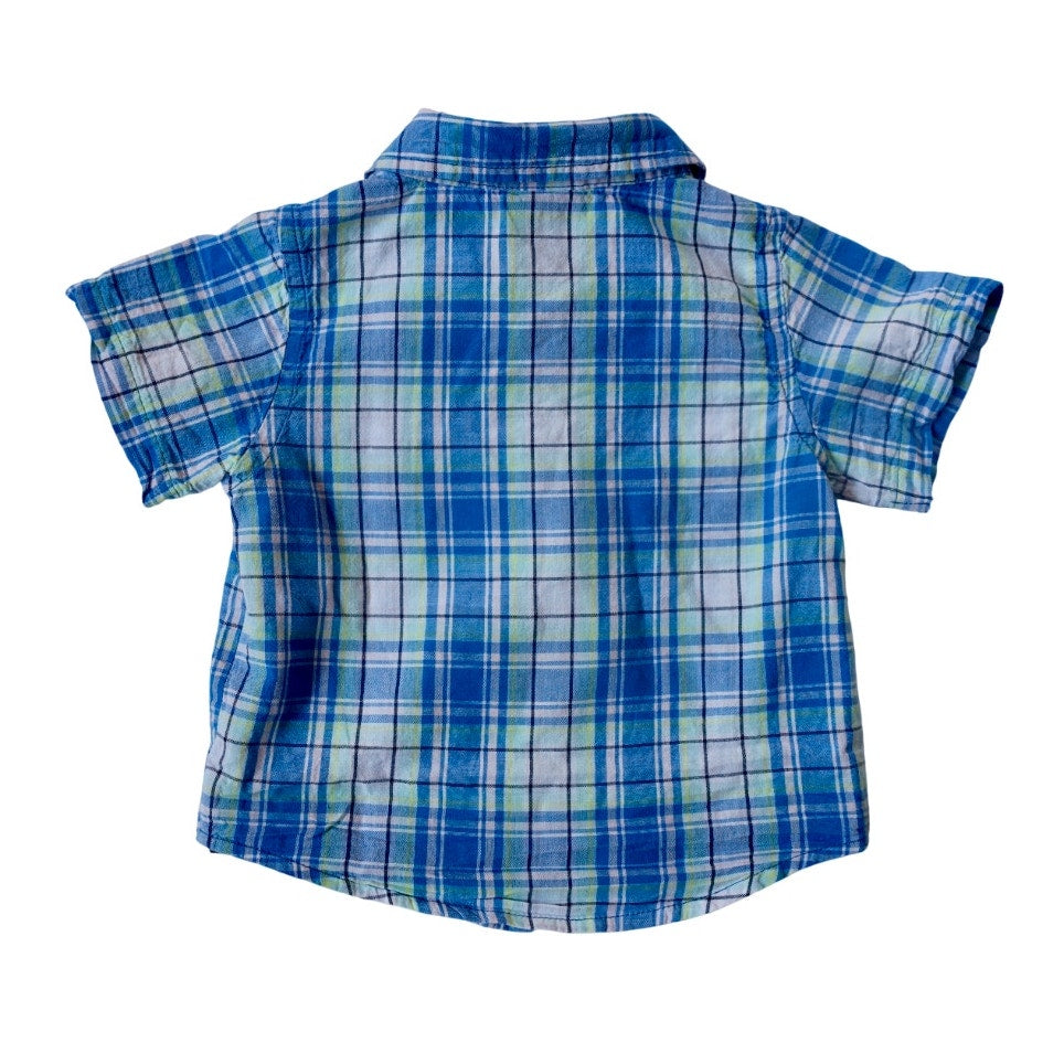 Land n' Sea Short Sleeve Plaid Button Down - Sz 18m