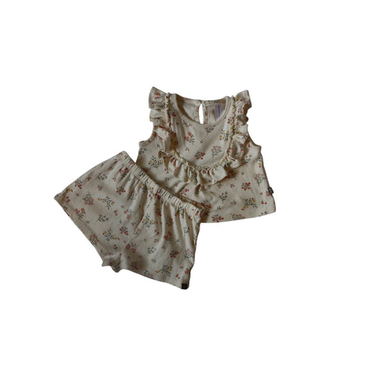 Two-Piece Cotton Floral Set - 2T