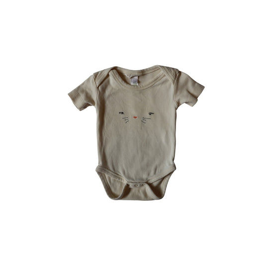 Organic Cotton Bunny Onesie - 3-6m