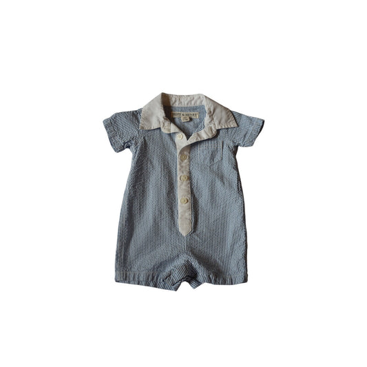 Hope & Henry Seersucker Onesie - 0-3m