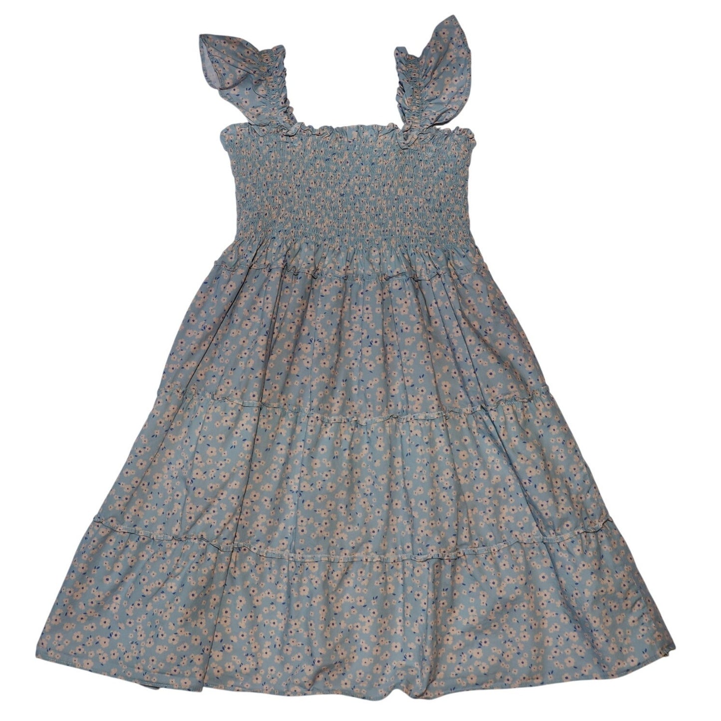 Quince Poplin Smocked Dress - Sz 7
