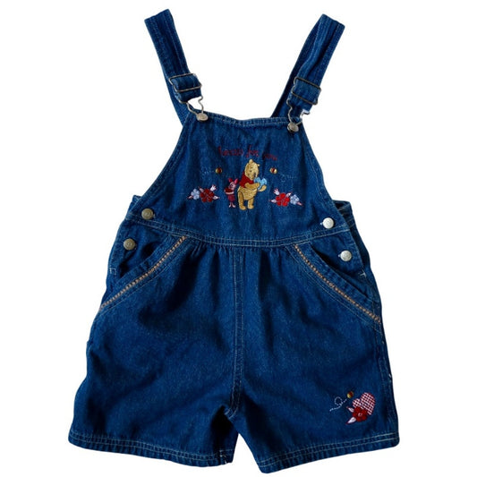 Y2K Winnie the Pooh Disney Kids Shorteralls - Sz 5T