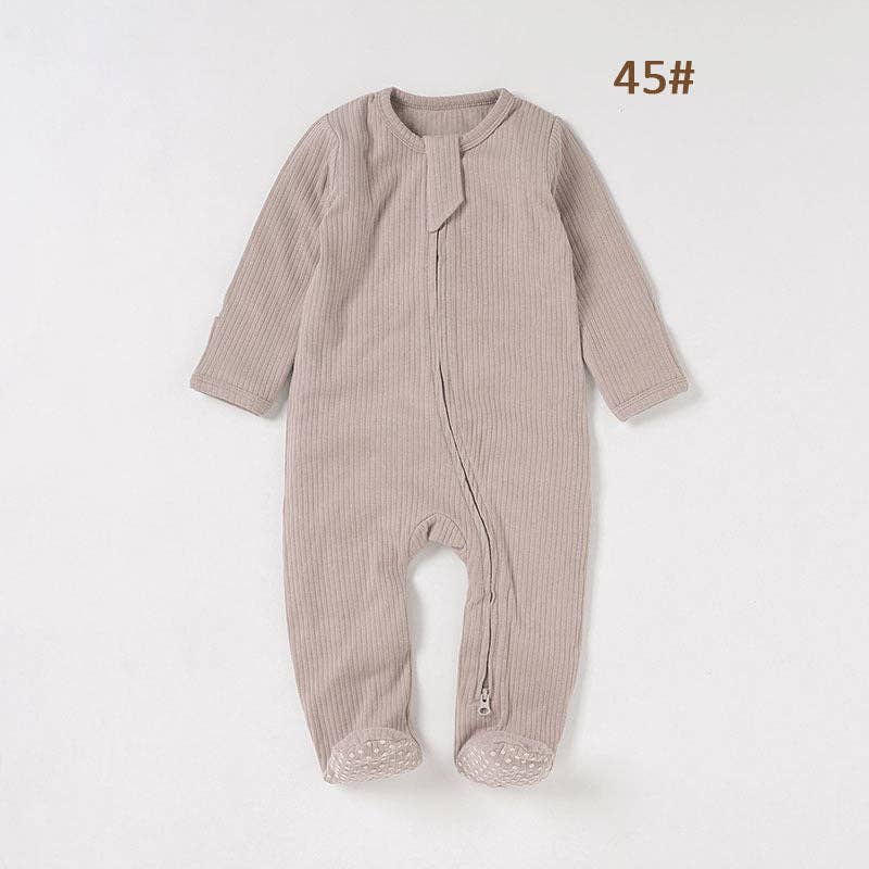 Organic Cotton Baby Footed Romper Knitted Onesie