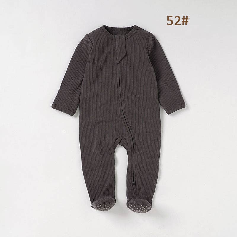 Organic Cotton Baby Footed Romper Knitted Onesie