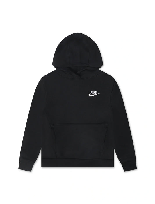 Nike Big Kids Sportswear Club Hoodie - Fleece Black/White