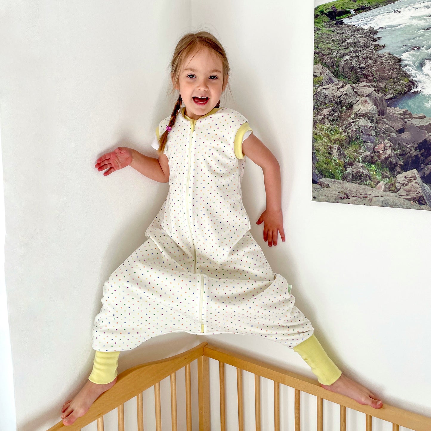 Silk & Merino Sleep Sack - lemon stardust