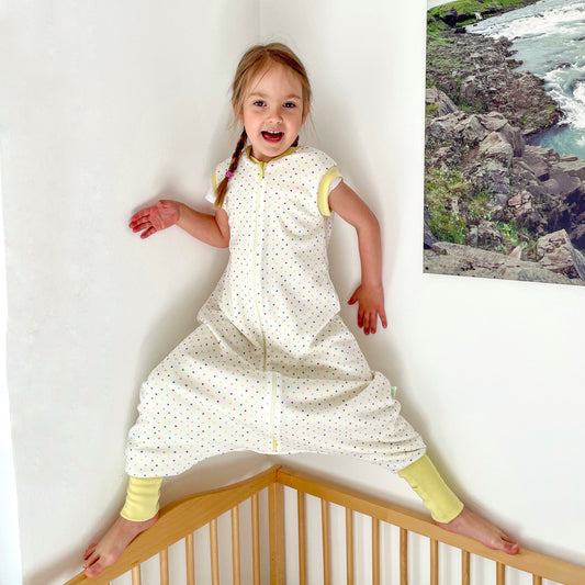 Silk & Merino Sleep Sack - lemon stardust