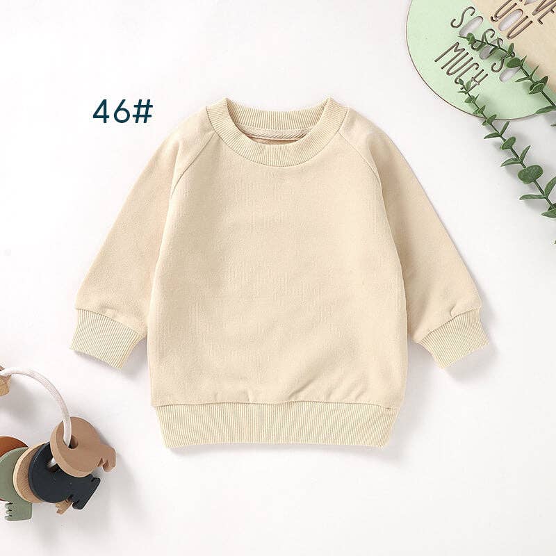 Organic Cotton Baby Sweatshirt Long Sleeve Kids Sweatshirt