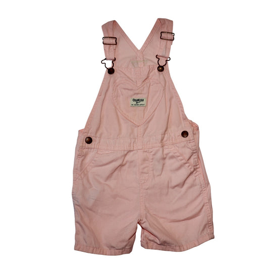 OshKosh B'gosh Pink Heart Shorteralls - Sz 5T