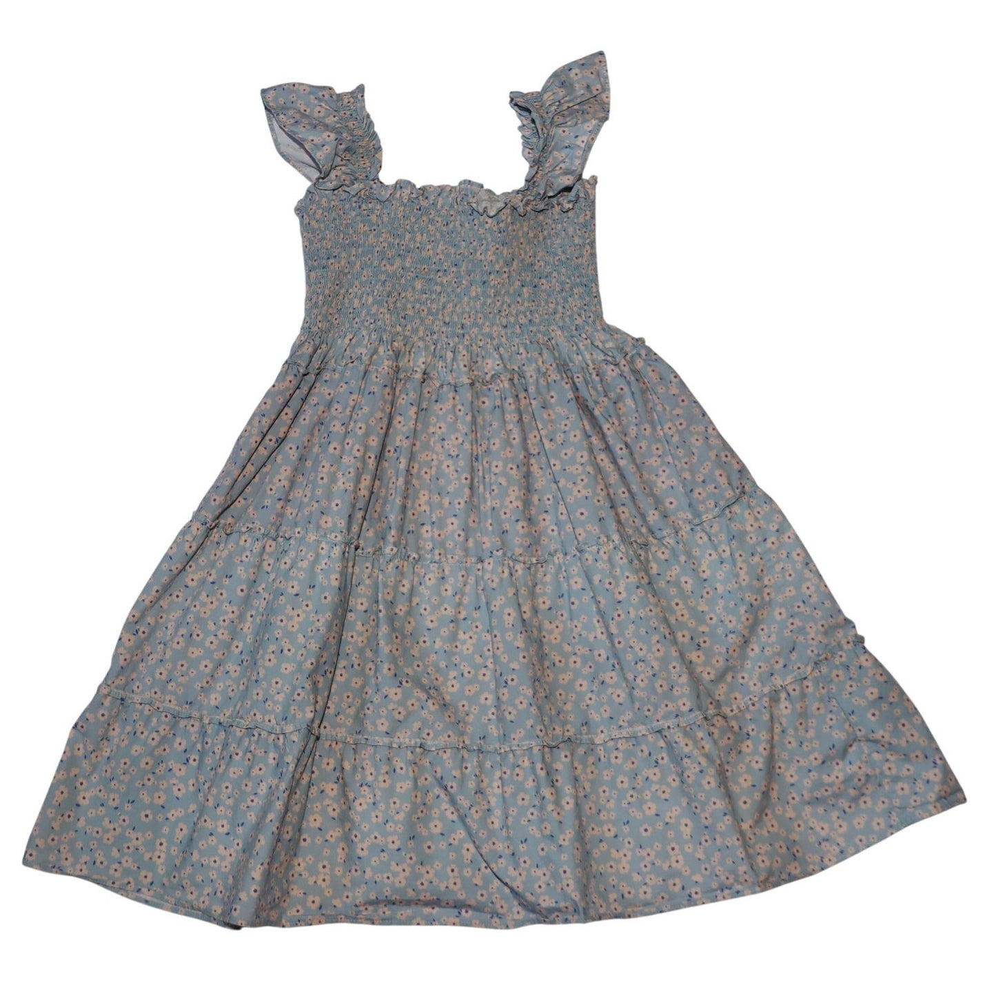 Quince Poplin Smocked Dress - Sz 7
