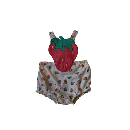 Vintage Strawberry Romper - 18m