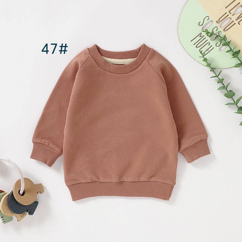 Organic Cotton Baby Sweatshirt Long Sleeve Kids Sweatshirt