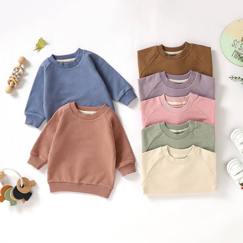 Organic Cotton Baby Sweatshirt Long Sleeve Kids Sweatshirt