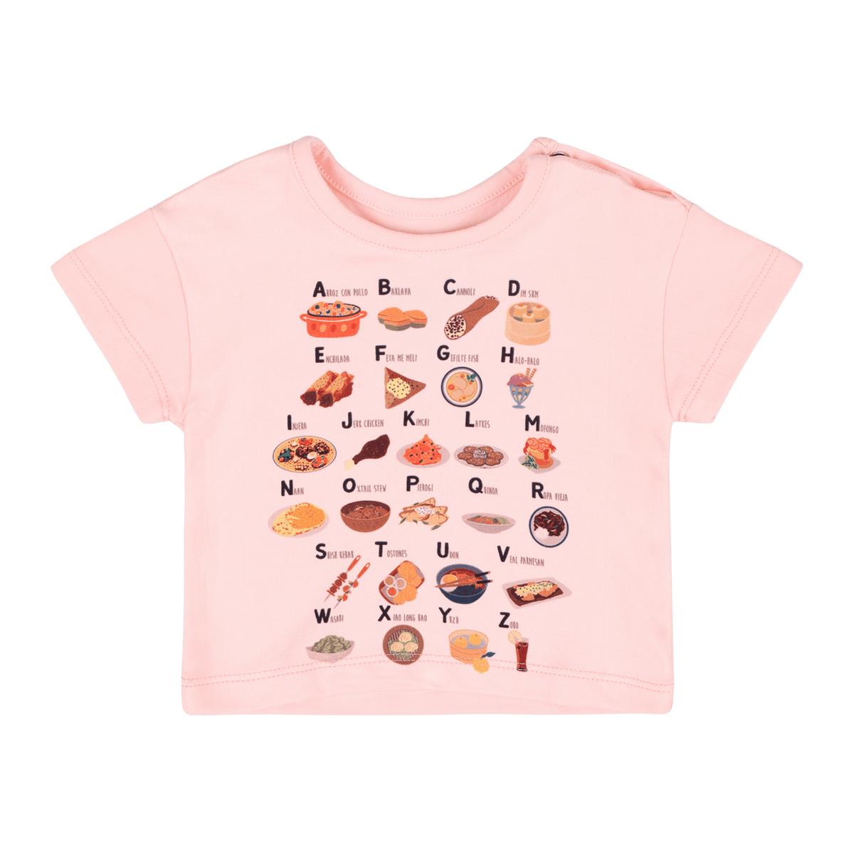 Infant Alphabet T-Shirt – Multicultural Baby Tee with Educational Print